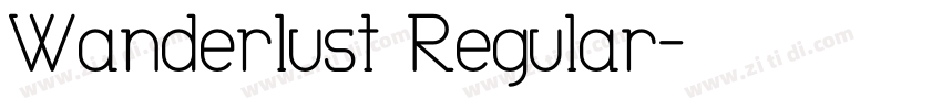 Wanderlust Regular字体转换